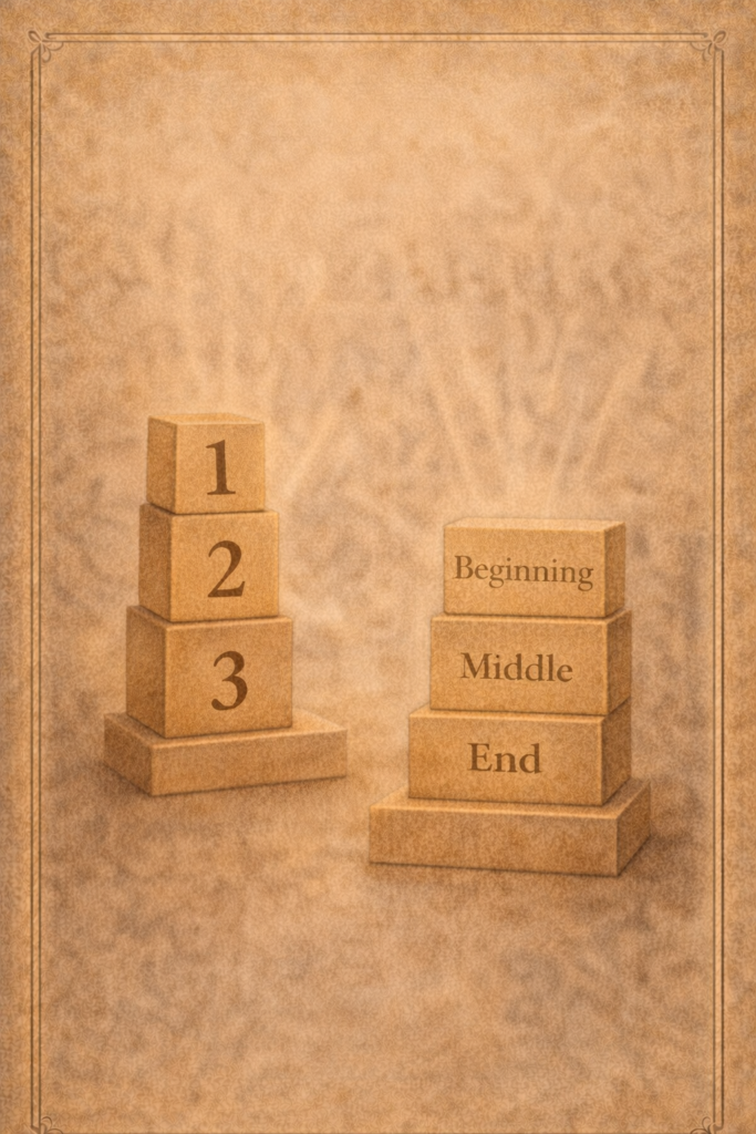 Building blocks of a story.