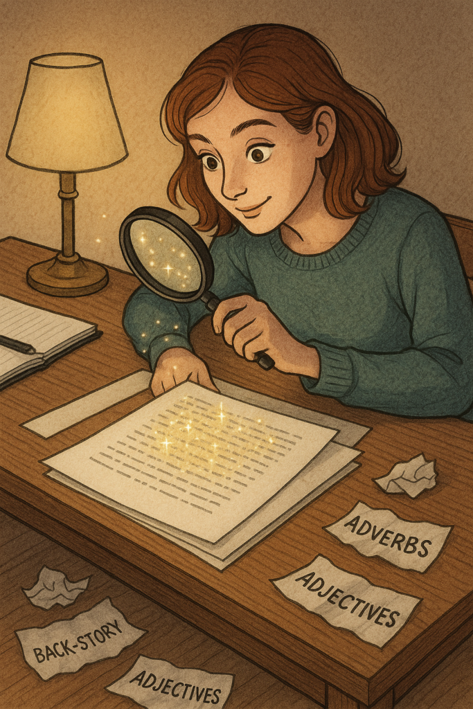 Sometimes we have to cut parts of our manuscript that we like. But if those parts don't move the story forward, they slow it down.